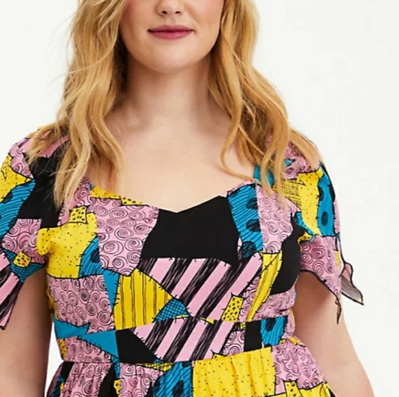 Sally Patches Jagged Skater Dress 